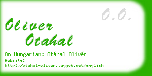 oliver otahal business card